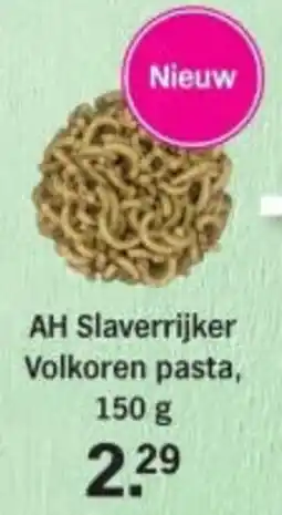 Albert Heijn AH Slaverrijker Volkoren pasta aanbieding