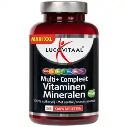 Etos Lucovitaal Multi+ Compleet Vitaminen Mineralen Kauwtabletten 365 stuks aanbieding