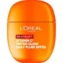 Etos L'Oréal Paris Revitalift Daily Fluid SPF 30 Vitamine C* met Tinted Glow 40 ML aanbieding