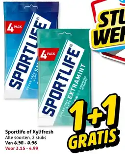 Hoogvliet Sportlife of Xylifresh aanbieding