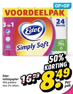 Hoogvliet Edet toiletpapier aanbieding