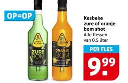 Hoogvliet Kesbeke zure of oranje bom shot aanbieding