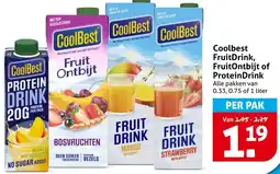Hoogvliet Coolbest FruitDrink, Fruit Ontbijt of Protein Drink aanbieding