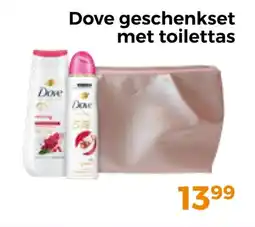 Trekpleister Dove geschenkset met toilettas aanbieding