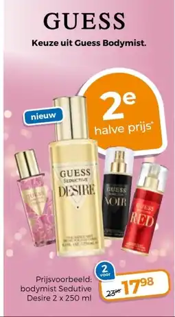 Trekpleister Guess keuze uit guess bodymist. aanbieding