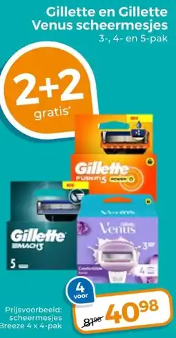 Trekpleister Gillette en Gillette Venus scheermesjes aanbieding