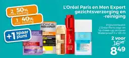 Trekpleister L'Oréal Paris en Men Expert gezichtsverzorging en -reiniging aanbieding