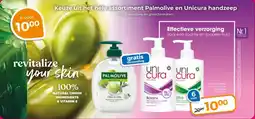 Trekpleister Keuze uit het hele assortiment Palmolive en Unicura handzeep aanbieding