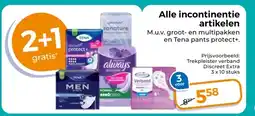 Trekpleister Alle incontinentie artikelen aanbieding