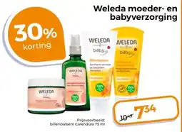 Trekpleister Weleda moeder en Babyverzorging aanbieding