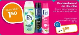 Trekpleister Fa deodorant en douche aanbieding