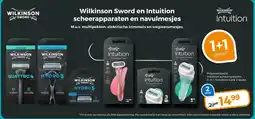 Trekpleister Wilkinson Sword en Intuition scheerapparaten en navulmesjes aanbieding