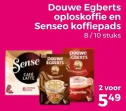 Trekpleister Douwe Egberts Oploskoffie en Senseo Koffiepads aanbieding