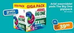 Trekpleister Ariel Wasmiddel pods The Big One pods gigapack aanbieding