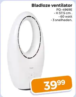 Trekpleister Bladloze ventilator PD-4969E aanbieding