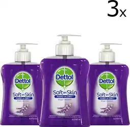 Bol.com Dettol Handzeep Verzachtend - 3 x 250 ml - Grootverpakking aanbieding