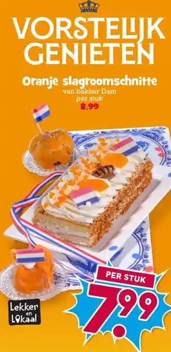 Boon`s Markt Oranje slagroomschnitte aanbieding