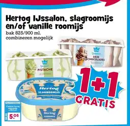 Boon`s Markt IJssalon, slagroomijs en/of vanille roomijs aanbieding