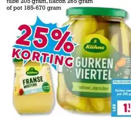 Boon`s Markt Kühne mosterd of augurken aanbieding