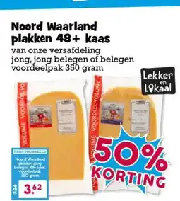Boon`s Markt Noord Waarland plakken 48+ kaas aanbieding