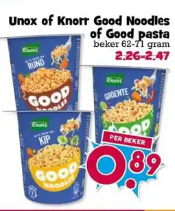 Boon`s Markt Unox of Knorr Good Noodles of Good pasta aanbieding