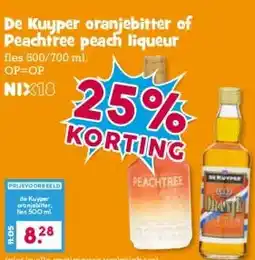 Boon`s Markt De Kuyper oranjebitter of Peachtree peach liqueur aanbieding