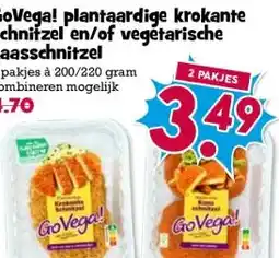 Boon`s Markt GoVega! plantaardige krokante schnitzel en/of vegetarische kaasschnitzel aanbieding