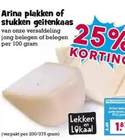 Boon`s Markt Arina plakken of stukken geitenkaas aanbieding