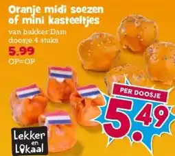 Boon`s Markt Oranje midi soezen of mini kasteeltjes aanbieding