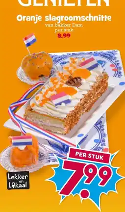 Boon`s Markt Oranje slagroomschnitte aanbieding