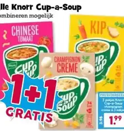 Boon`s Markt Alle Knorr Cup-a-Soup aanbieding