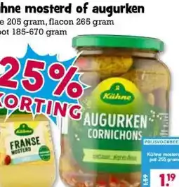 Boon`s Markt Kühne mosterd of augurken aanbieding