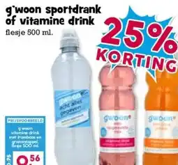 Boon`s Markt g'woon sportdrank of vitamine drink aanbieding