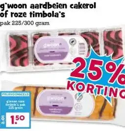 Boon`s Markt g'woon aardbeien cakerol of roze timbola's aanbieding