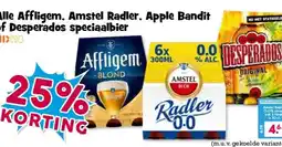 Boon`s Markt Alle Affligem, Amstel Radler, Apple Bandit of Desperados speciaalbier aanbieding