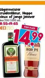 Boon`s Markt Jägermeister kruidenlikeur, Hoppe vieux of jonge jenever aanbieding