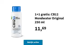 Plein.nl 1+1 gratis: CB12 Mondwater Original 250 ml aanbieding