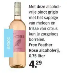 Albert Heijn Free Feather Rosé Alcoholvrij aanbieding
