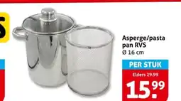 Hoogvliet Asperge/pasta pan RVS aanbieding