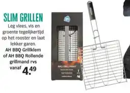 Albert Heijn AH BBQ Grillklem of AH BBQ Rollende Grillmand RVS aanbieding