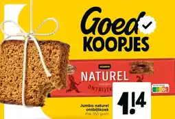 Jumbo Jumbo naturel ontbijtkoek aanbieding