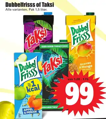 Dirk Dubbelfrisss of taksi 1,5L aanbieding