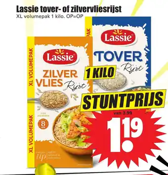 Dirk Lassie tover- of zilvervliesrijst aanbieding