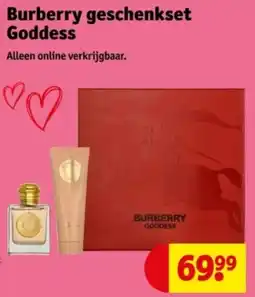 Kruidvat Burberry geschenkset Goddess aanbieding