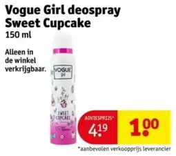 Kruidvat Vogue Girl Deospray Sweet Cupcake aanbieding