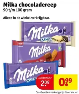 Kruidvat Milka Chocoladereep aanbieding
