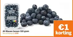 Albert Heijn AH Blauwe bessen aanbieding