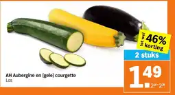 Albert Heijn AH Aubergine en (gele) courgette aanbieding