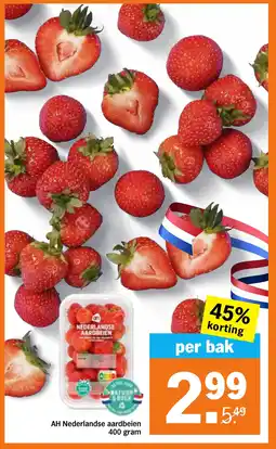 Albert Heijn AH Nederlandse aardbeien aanbieding