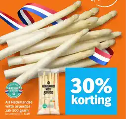 Albert Heijn AH Nederlandse witte asperges aanbieding